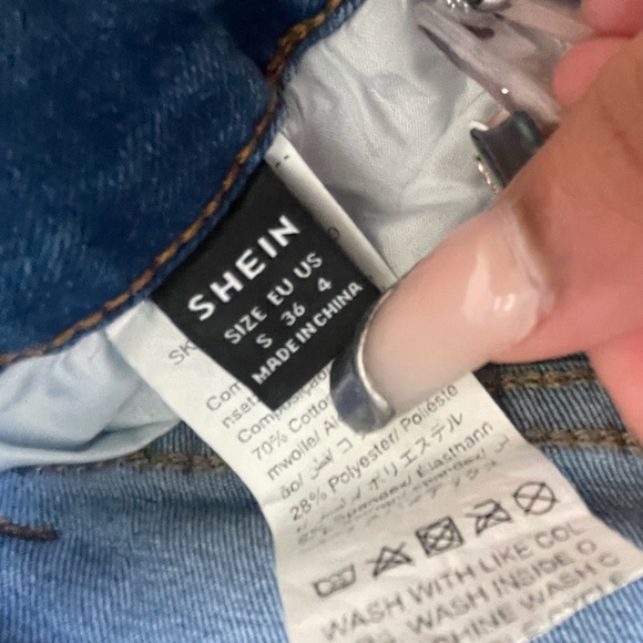 Bright blue high rise flare pants - Picture 3 of 3